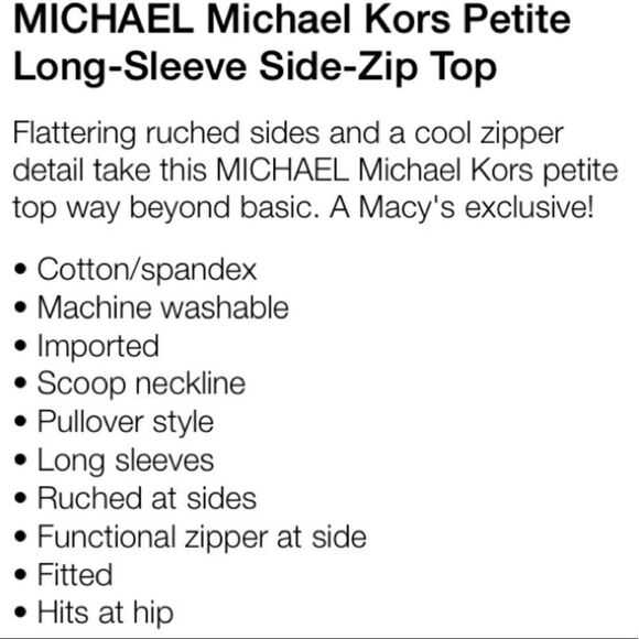 Micheal KORS long sleeve side zip 🎁 - Picture 3 of 8